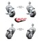 Service Caster 3 Inch Thermoplastic Rubber Swivel 12mm Threaded Stem Caster Brake SCC, 2PK SCC-TS20S314-TPRB-M1215-2-TLB-2 - alternate 5